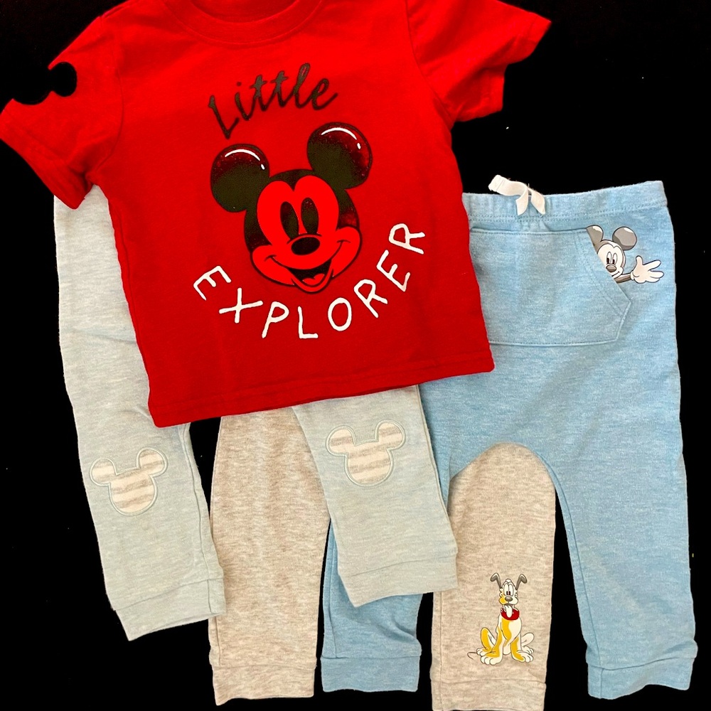 Disney 12M Tee and Sweatpants Bundle EUC